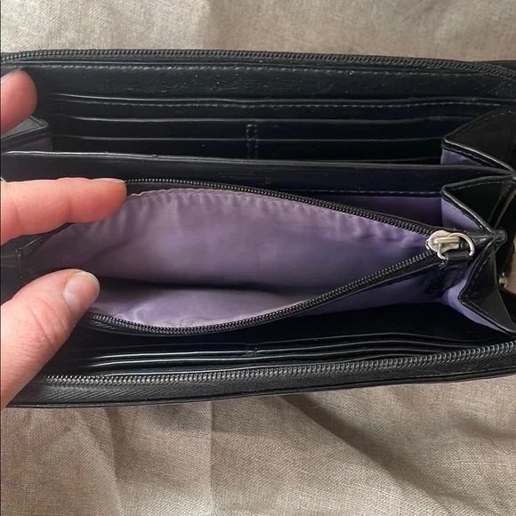 Coach Black and Purple Women's Wallet - Picture 4 of 4
